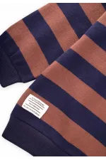 Striped Knitted Sweatshirt 2-12 Years Old Navy Blue Brown