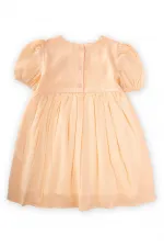 Flamlı Elbise 2-7 Yaş Pembe