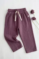 Müslin Pantolon 1-10 Yaş Mürdüm