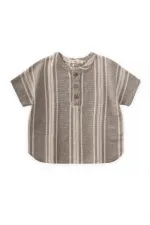 Oversize Yarım Patlı Gömlek 1-7 Yaş Yeşil