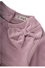 Robe en velours lilas 1-8 ans