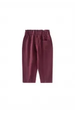 Kadife Boyfriend Pantolon 1-8 Yaş Mürdüm