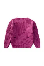 Thessaloniki Knit Sweater, Ages 2-8, Purple