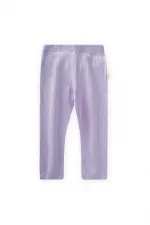 Collants côtelés à volants au dos, 0-3 ans, lilas