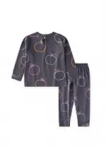 Ensemble pyjama pour enfants de 2 à 9 ans, gris chiné