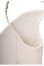 Organik Müslin Mama Önlüğü Ekru