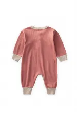 Biye Detaylı Tulum 0-2 Yaş Yavruağzı