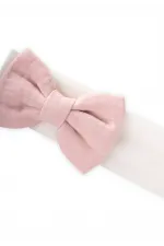 Ribbon Baby Bandana Powder Pink
