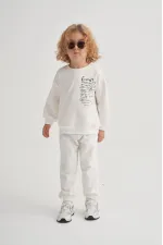 Process Printed Tracksuit 2-7 Years Old Ecru