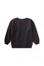 Printed Sweatshirt 4-12 Years Old Black