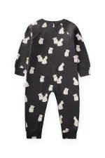 Baskılı Tulum 0-3 Yaş Antrasit