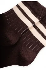 Ham Çizgili Soket 3-8 Yaş K.Kahve