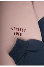 Multicolor Sweatshirt 5-12 Yaş Pudra