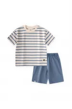 Ensemble Capri basique rayé 1-5 ans Indigo rayé Ensemble Capri basique rayé 1-5 ans Indigo rayé