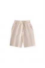 Flannel Capri Pants, 1-8 Years, Natural