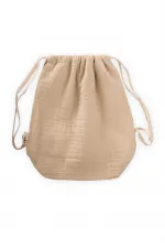 Muslin Children's Backpack 28X30 cm Sand