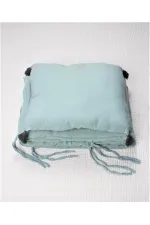 Müslin Bebek Yatak Koruma Yastık Seti (Yıkanmıştır) 32X180 cm +/- 2 cm Mint Yeşil