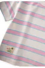 Striped Shorts Set, Ages 1-7, Powder Pink, Blue Striped