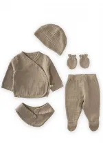Organic Hospital Baby Set 0-3 Months Mink