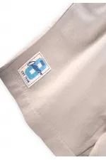 Etiket Detaylı Flanel Kapri 1-7 Yaş Naturel