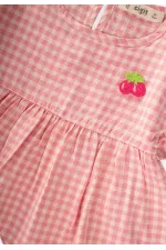 Pöti Kare Takım 2-6 Yaş Pembe Ekose