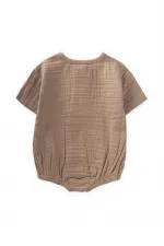 Organik Müslin Zıbın 0-3 Yaş Vizon