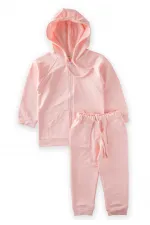 Fermuarlı Eşofman Takım 2-9 Yaş Pudra Pembe Fermuarlı Eşofman Takım 2-9 Yaş Pudra Pembe