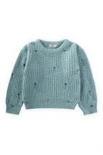 Pull Selanik en maille, 2-8 ans, vert menthe