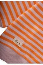 Gilet rayé en maille, couleur pêche poudrée, 0-4 ans