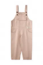 Salopette en gabardine beige 2-7 ans