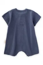 Ribbed Romper 0-3 Years Navy Blue