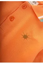 Polo Neck T-Shirt 2-10 Years Old Orange