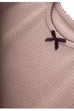 Fiyonklu Yakası İşlemeli Pijama Takım 2-10 Yaş Pudra Pembe