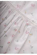 Crispy Floral Patterned Shorts Set for 0-3 Years Old, Off White