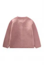 Gilet tricoté Links rose poudré pour enfant de 1 à 5 ans