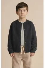 Kapitone Ceket 1-10 Yaş Antrasit