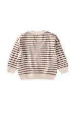 Striped Cardigan for 2-10 Years Old, Mink