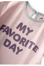 Ensemble short oversize avec liseré passepoil, 1 à 7 ans, rose poudré