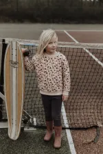 Velvet Leggings and Sweatshirt Set, Ages 2-10 (Stone)