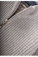 Gilet en maille à fermeture éclair pour enfants de 2 à 9 ans, gris