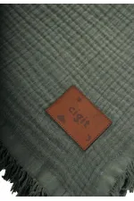 Müslin Dört Kat Yatak Örtüsü 200X220 Cm Haki Yeşil