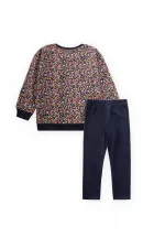 Ensemble sweat-shirt à motifs bleu marine pour enfants de 4 à 12 ans