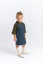 Gabardin Jile 2-7 Yaş İndigo Mavi