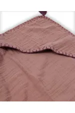 Double Layer Handmade Muslin Triangle Towel (Washed) 75x75 cm Copper