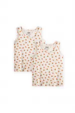 Two-Piece Wide-Strap Tank Top, Ages 2-11, Orange Pattern