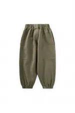 Dizi Pensli Gabardin Pantolon 2-7 Yaş Haki Yeşil