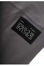 Etiket Detaylı T-Shırt 8-12 Yaş Gri