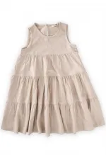 Robe plissée en lin naturel, 2-7 ans