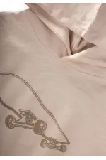 Kapşonlu Uzun Kollu T-Shırt 2-10 Yaş Ekru