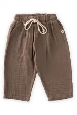 Müslin Pantolon 1-10 Yaş Koyu Bej